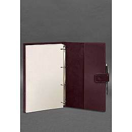 Кожаный блокнот А4 (софт-бук) 9.2 бордовый Crazy Horse BlankNote