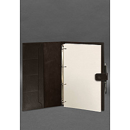 Кожаный блокнот А4 (софт-бук) 9.2 коричневый BlankNote