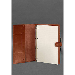 Кожаный блокнот А4 (софт-бук) 9.2 светло-коричневый Краст BlankNote