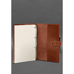 Кожаный блокнот А4 (софт-бук) 9.2 светло-коричневый Краст BlankNote