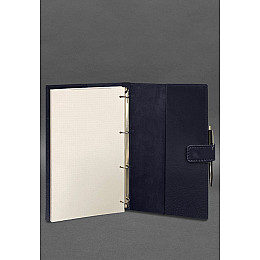 Кожаный блокнот А4 (софт-бук) 9.2 синий Краст BlankNote