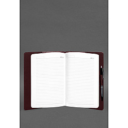 Кожаный блокнот А5 (софт-бук) 9.3 бордовый Crazy Horse BlankNote