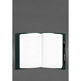 Кожаный блокнот А5 (софт-бук) 9.3 зеленый Crazy Horse BlankNote