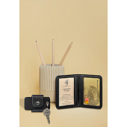 Набор кожаных аксессуаров AUTO черный BlankNote