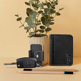 Набор кожаных аксессуаров AUTO черный BlankNote