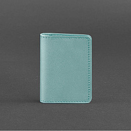 Жіночий шкіряний кард-кейс (візитниця) 6.0 бірюзовий BlankNote