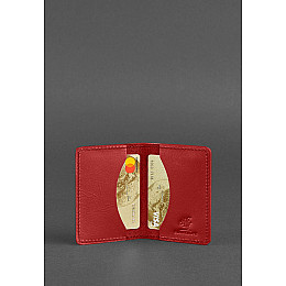 Жіночий шкіряний кард-кейс (візитниця) 6.0 червоний BlankNote