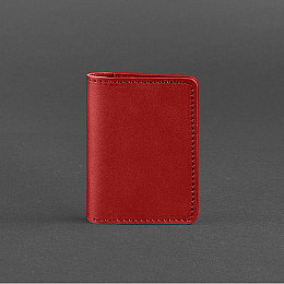 Жіночий шкіряний кард-кейс (візитниця) 6.0 червоний BlankNote