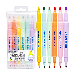 Набір текстоотділювачів двосторонніх Bambi ST892-6 6 кольорів