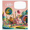 Тетрадь ученическая "Candy world" Школярик 012-3266K-5 в клетку 12 листов