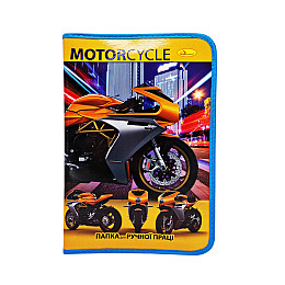 Папка для ручного труда А4 Апельсин ПР-01 на молнии Motorcycle