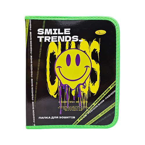 Папка для тетрадей В5 Апельсин ПШ-01 на молнии Smile