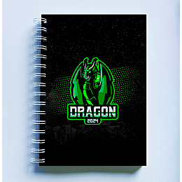 Скетчбук Sketchbook блокнот для малювання з новорічним принтом "Dragon 2024. Дракон 2024" А3 Кавун 48