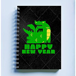Скетчбук Sketchbook блокнот для рисования с новогодним принтом "Happy New Year. Dragon 2024. Дракон 2024" А3 Кавун 48