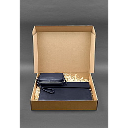 Кожаный набор Мобильный Универсальный темно-синий BlankNote