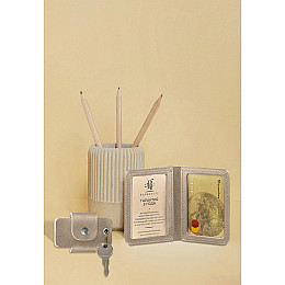 Набор кожаных аксессуаров AUTO светло-бежевый BlankNote