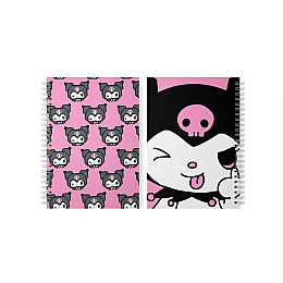 Скетчбук Куроми Kuromi Моя Мелодія Onegai My Melody рожевий з піксельним патерном 48 л (22992) Fan Girl