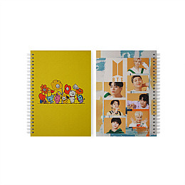 Скетчбук БТС BTS BT21 жовтий (22970) Fan Girl