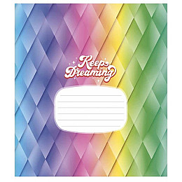 Тетрадь учнівська "Crazy rainbow" Школярик 024-3217L-3 в лінію 24 аркуші