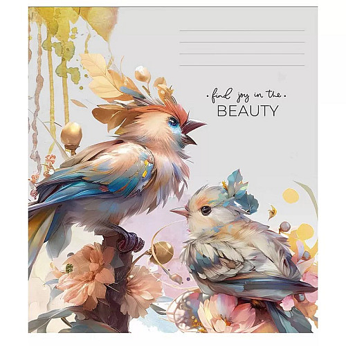 Тетрадь общая "Beauty" Школярик 036-3268L-1 в линию 36 листов