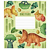 Тетрадь ученическая Dino park Школярик 012-3227K-3 в клетку на 12 листов