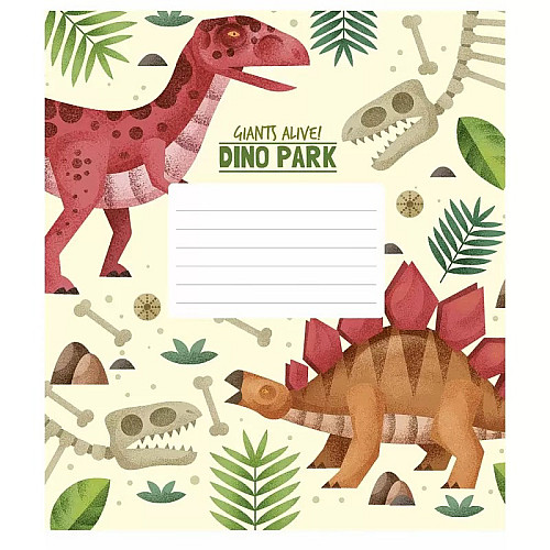 Тетрадь ученическая Dino park Школярик 012-3227K-4 в клетку на 12 листов