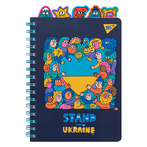 Блокнот YES А5/96 Stand with Ukraine клетка (151838)