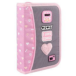 Пенал твердый YES одинарный с клапаном HP-03 I Love Corgi (533580)