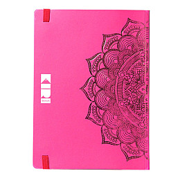 Дневник-мотиватор недатированный "Мандала Малиновый цвет" Kiri sketch 21203-KR Нанокрафт в книжном переплете