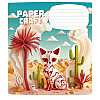 Тетрадь учнівська "Paper craft" Школярик 012-3354C-1 в косу лінію 12 аркушів