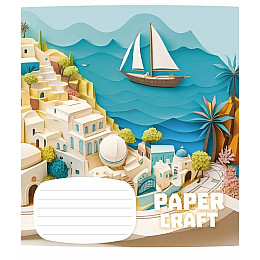 Тетрадь ученическая "Paper craft" Школярик 012-3354C-3 в косую линию 12 листов