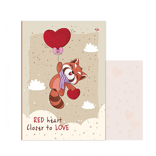 Блокнот 4Profi Real Love" red heart 40 листов формат А5 905386