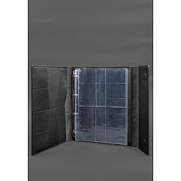 Кожаная папка для документов Семейная А4 BlankNote черный