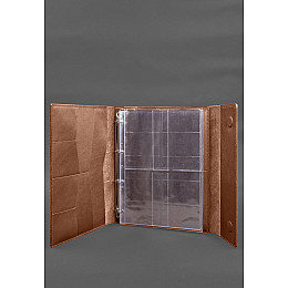 Кожаная папка для документов Семейная А4 BlankNote светло-коричневый