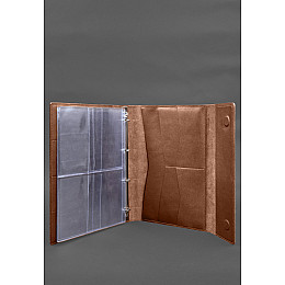 Кожаная папка для документов Семейная А4 BlankNote светло-коричневый