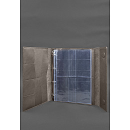 Кожаная папка для документов Семейная А4 BlankNote темно-бежевый