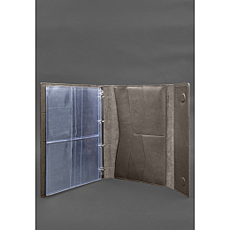 Кожаная папка для документов Семейная А4 BlankNote темно-бежевый