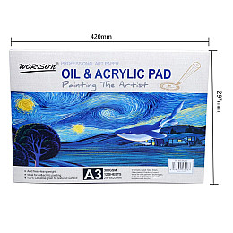Альбом-склейка WORISON формата А3 для масляной живописи 300 г/м2