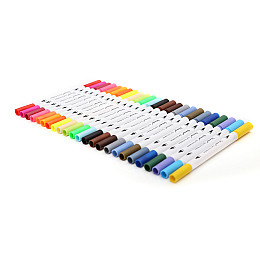 Набір двосторонніх маркерів Brush Markers Pens WORISON 24 кольори