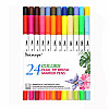 Набір двосторонніх маркерів Brush Markers Pens WORISON 24 кольори