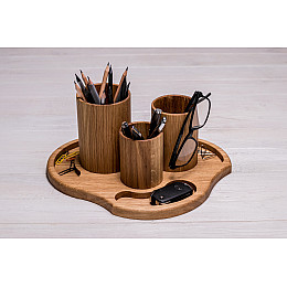 Подставка для канцелярии ecoWalnut 320х250х150 мм