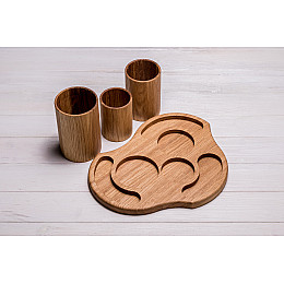 Подставка для канцелярии ecoWalnut 320х250х150 мм