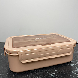 Ланч-бокс со столовыми приборами A-PLUS 2220 PB розовый