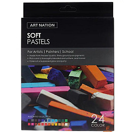 Пастель суха м'яка для малювання Art Nation Soft pastel 24 кольори