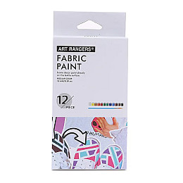 Набор красок для росписи по ткани Art Rangers Fabric Paint 12 цветов по 15 мл