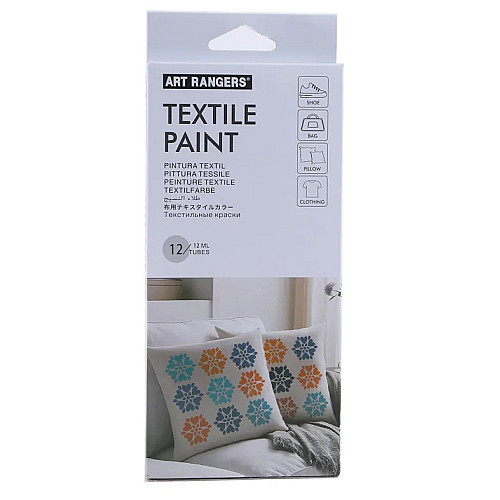 Акрилові фарби для розпису тканини Art Rangers Textile Paint 12 кольорів по 12 мл
