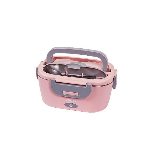 Ланч-бокс Noveen LB755 Glamour 230х160х105 мм Рожево-сірий