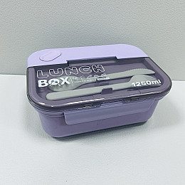 Ланч-бокс со столовыми приборами A-PLUS 2221 PB Фиолетовый