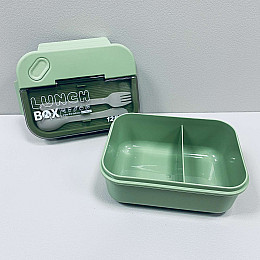 Ланч-бокс со столовыми приборами A-PLUS 2221 PB Зеленый