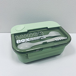 Ланч-бокс со столовыми приборами A-PLUS 2221 PB Зеленый